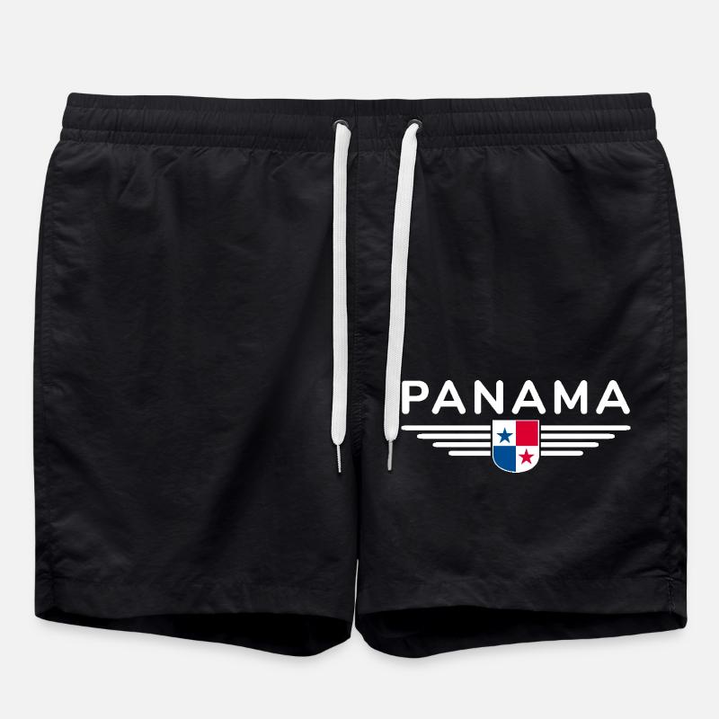Conception du t-shirt Panama - Short de bain - noir