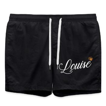 Louise Name für Frauen Kinder Kleinkinder - Louise - Badeshorts - Schwarz - Vorne - AI Model Male 185 light (185cm)
