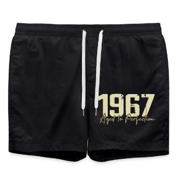 Original 1967 Retro 1967 Geburtstagsgeschenk 1967 - Badeshorts - Schwarz - Vorne - AI Model Male 185 light (185cm)