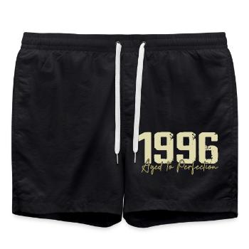 Original 1996 Retro 1996 Geburtstagsgeschenk 1996 - Badeshorts - Schwarz - Vorne - AI Model Male 185 light (185cm)