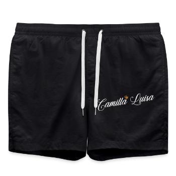 Camilla Name für Frauen Kinder Kleinkinder - Camilla - Badeshorts - Schwarz - Vorne - AI Model Male 185 light (185cm)
