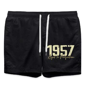 Original 1957 Rétro 1957 Cadeau d’anniversaire 1957 - Short de bain - noir - Devant - AI Model Male 185 light (185cm)
