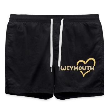 Gift for Weymouth - Swim Trunks - black - Front - AI Model Male 185 light (185cm)
