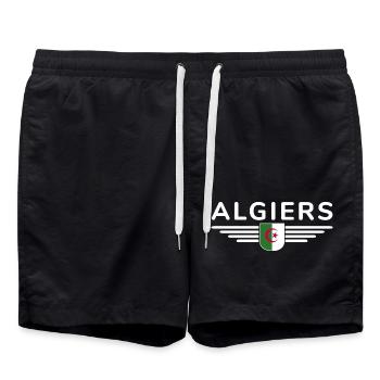 Alger Design – Capitale de l’Algérie - Short de bain - noir - Devant - AI Model Male 185 light (185cm)