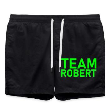 Team Robert Leuchtgrün - Swim Trunks - black - Front - AI Model Male 185 light (185cm)