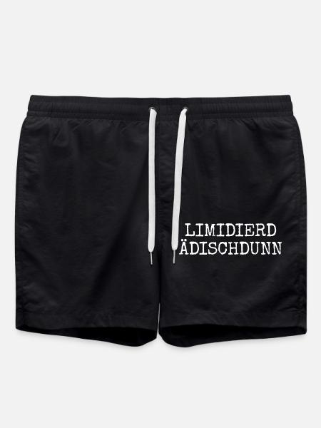 Limidierd Ädischdunn - Pfälzische Edition Pfälzer - Badeshorts - Schwarz