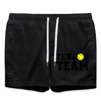 Équipe de tennis - Short de bain - noir - Devant - AI Model Male 185 light (185cm)