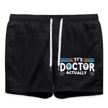 It's Doctor Actually 12 - Badeshorts - Schwarz - Vorne - AI Model Male 185 light (185cm)