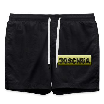 Joshua as Joshua - Swim Trunks - black - Front - AI Model Male 185 light (185cm)