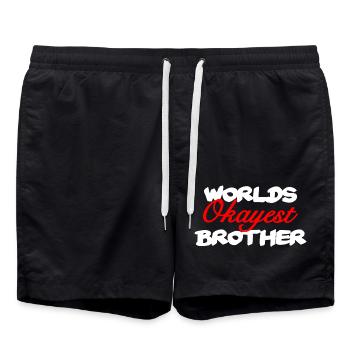 Le plus beau frère du monde - meilleur frère - Short de bain - noir - Devant - AI Model Male 185 light (185cm)