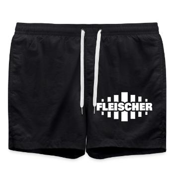 Beruf Fleischer - Badeshorts - Schwarz - Vorne - AI Model Male 185 light (185cm)