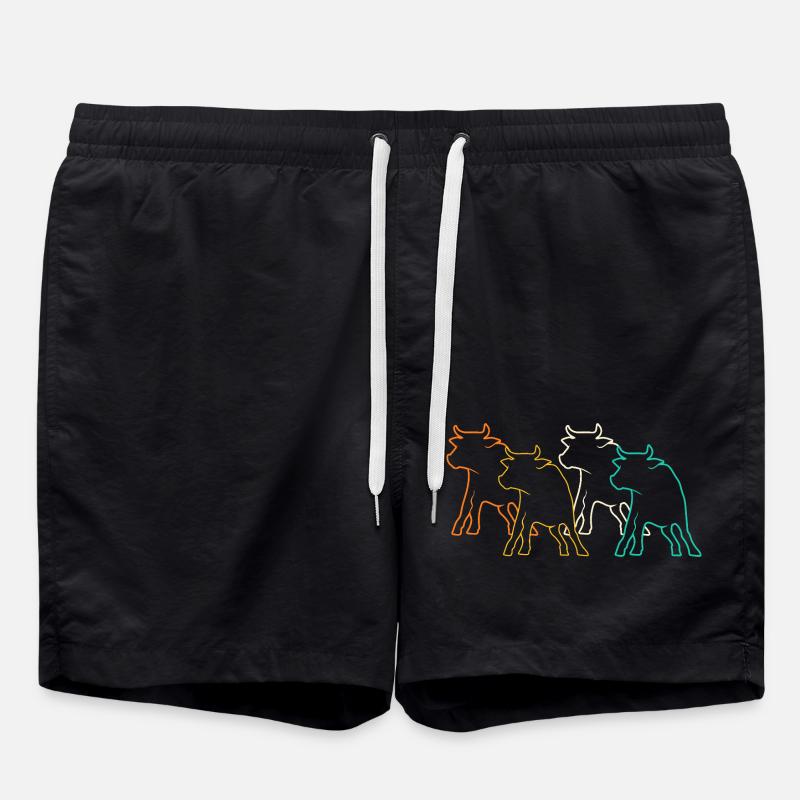 Bovins de buffle Bœufs - Short de bain - noir