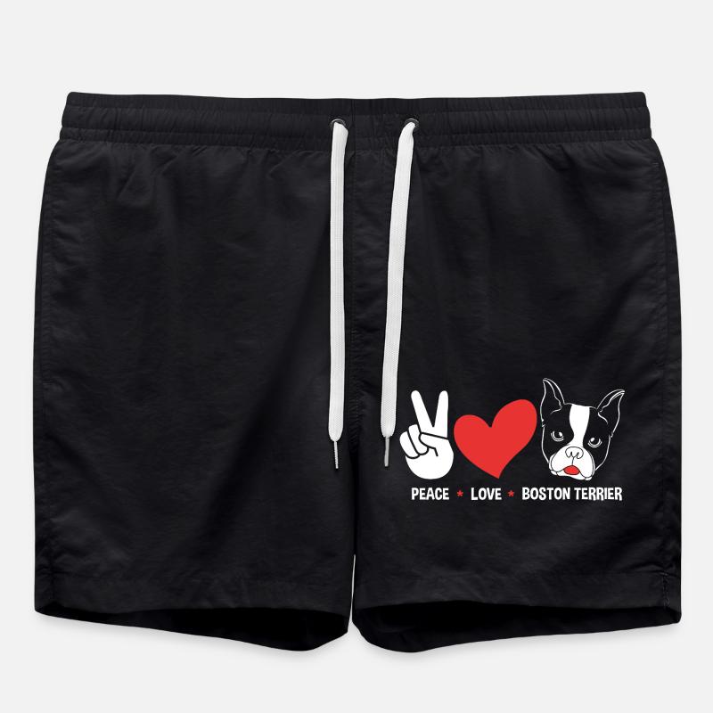 Boston Terrier - Short de bain - noir