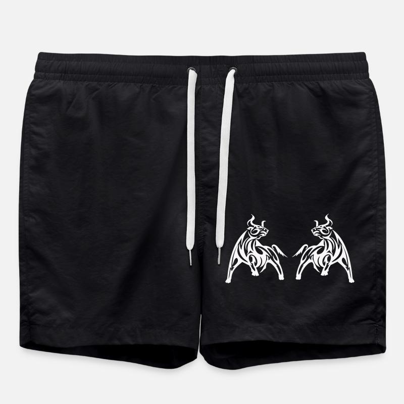 stier tribal - Badeshorts - Schwarz
