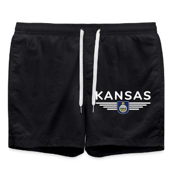 T-shirt de fan du Kansas – Votre État ! - Short de bain - noir - Devant - AI Model Male 185 light (185cm)