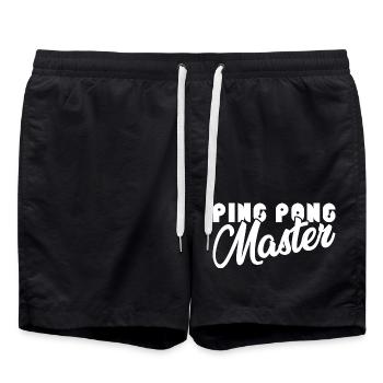 Ping Pong Master Saying Gift Sports Table Tennis - Swim Trunks - black - Front - AI Model Male 185 light (185cm)