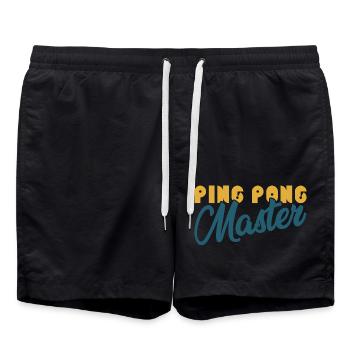 Ping Pong King Saying Gift Sports Table Tennis - Swim Trunks - black - Front - AI Model Male 185 light (185cm)
