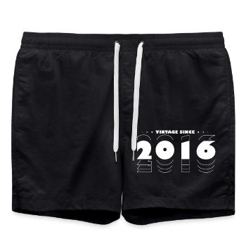 Vintage Celebrating 2016 - 9 Years of Timeless - Swim Trunks - black - Front - AI Model Male 185 light (185cm)