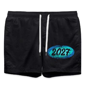 2027 - Swim Trunks - black - Front - AI Model Male 185 light (185cm)