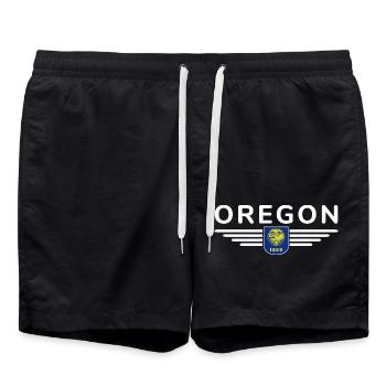 Oregon Fan T-Shirt – Must-Have für Fans - Badeshorts - Schwarz - Vorne - AI Model Male 185 light (185cm)