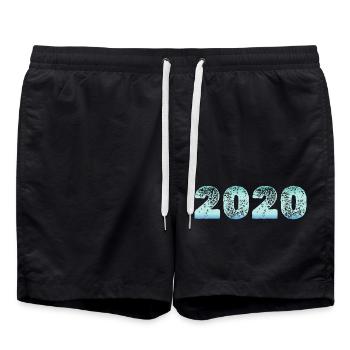 2020 - Badeshorts - Schwarz - Vorne - AI Model Male 185 light (185cm)