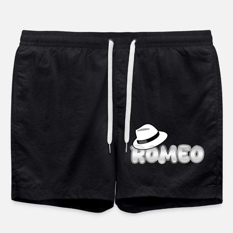 Romeo als Hut - Badeshorts - Schwarz