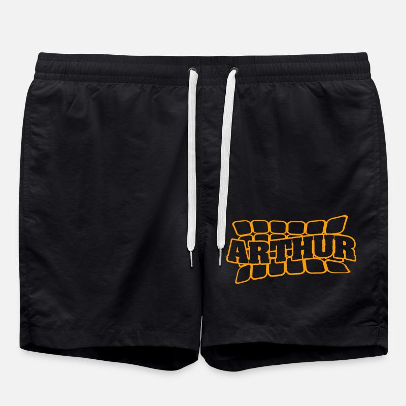 Name Arthur - Badeshorts - Schwarz