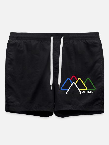 mountaineer alpinist trade-climbing bergfex mountains - Swim Trunks - black