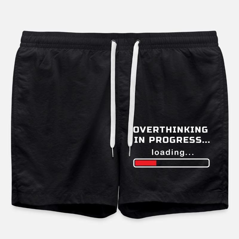 OVERTHINKING IN PROGRESS LOADING... - Swim Trunks - black