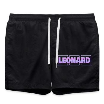 Cadeau pour Léon - Short de bain - noir - Devant - AI Model Male 185 light (185cm)