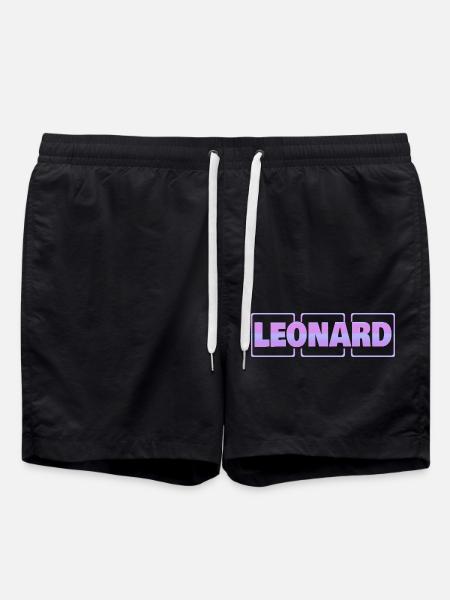 Gift for Leon - Swim Trunks - black