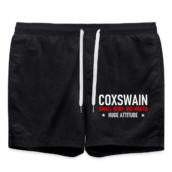 Barreur - Aviron - Slogan - Steuermann - Rudern - Short de bain - noir - Devant - AI Model Male 185 light (185cm)
