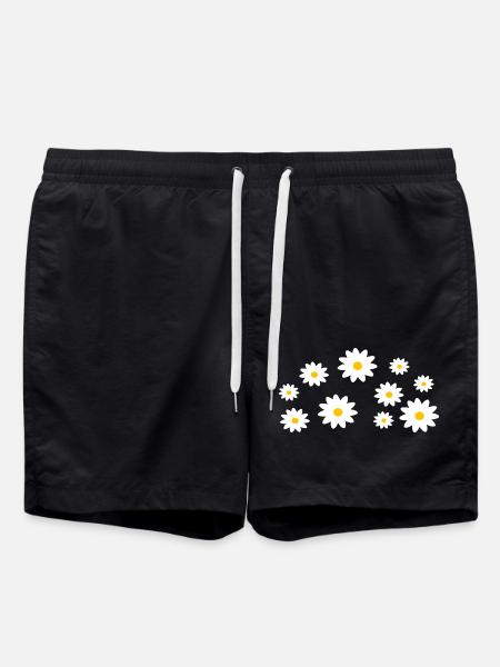 Blumen Blume Geschenk - Badeshorts - Schwarz