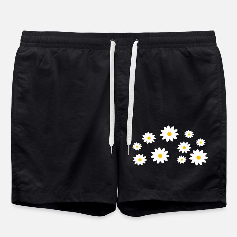 Blumen Blume Geschenk - Badeshorts - Schwarz