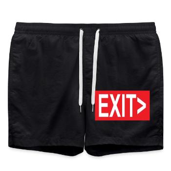 Sortie / Sortie / Sortie de secours - Short de bain - noir - Devant - AI Model Male 185 light (185cm)