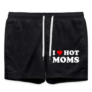 J’aime les mamans chaudes - J’aime les mamans chaudes - Maman - Short de bain - noir - Devant - AI Model Male 185 light (185cm)
