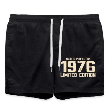 1976 Limited edition 1976 Birthday 1976 Retro - Swim Trunks - black - Front - AI Model Male 185 light (185cm)