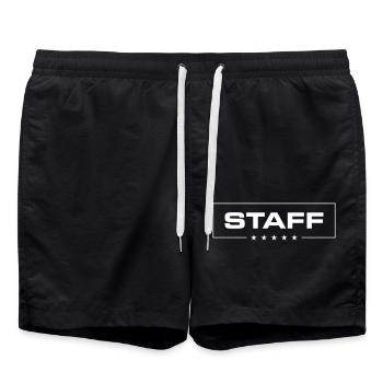 Staff Team - Badeshorts - Schwarz - Vorne - AI Model Male 185 light (185cm)