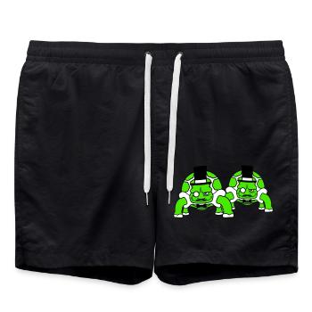 2 Mr. Turtles Mr. Gentlemen Rich Top Hat - Swim Trunks - black - Front - AI Model Male 185 light (185cm)