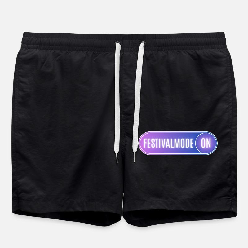 Festivalmode ON - Badeshorts - Schwarz