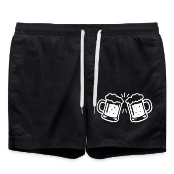 Toast beer Cheers - Swim Trunks - black - Front - AI Model Male 185 light (185cm)
