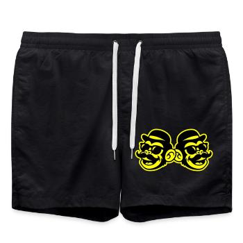 Monkey Gentleman Funny - Swim Trunks - black - Front - AI Model Male 185 light (185cm)
