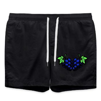Trauben Weintrauben - Badeshorts - Schwarz - Vorne - AI Model Male 185 light (185cm)