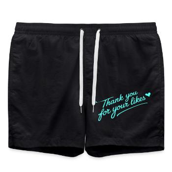 THANK YOU FOR YOUR LIKES - Swim Trunks - black - Front - AI Model Male 185 light (185cm)