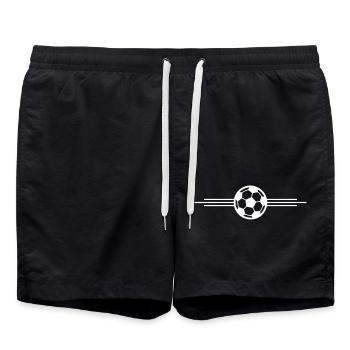 Soccer Ball Icon - Swim Trunks - black - Front - AI Model Male 185 light (185cm)
