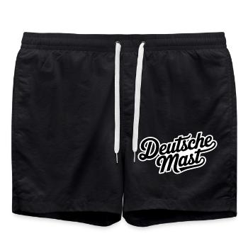 Deutsche Mast - Deutsche Memes - Swim Trunks - black - Front - AI Model Male 185 light (185cm)