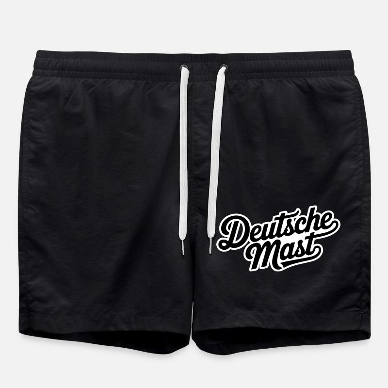 Deutsche Mast - Deutsche Memes - Swim Trunks - black