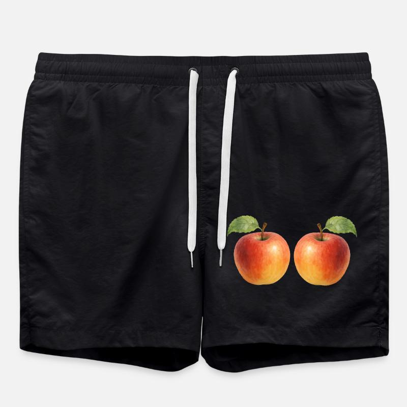 apfel 2 - Badeshorts - Schwarz