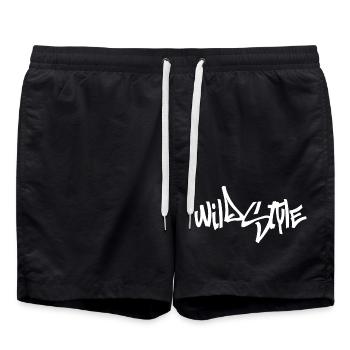 Wildstyle - Hip Hop - Swim Trunks - black - Front - AI Model Male 185 light (185cm)