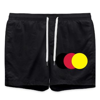 points colorés - Short de bain - noir - Devant - AI Model Male 185 light (185cm)